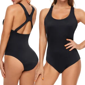 Maillot de Bain Menstruel 1 Pièce Noir