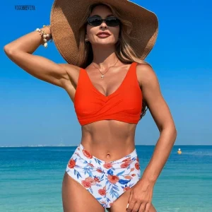 Maillot de bain taille haute 2 pieces Confort