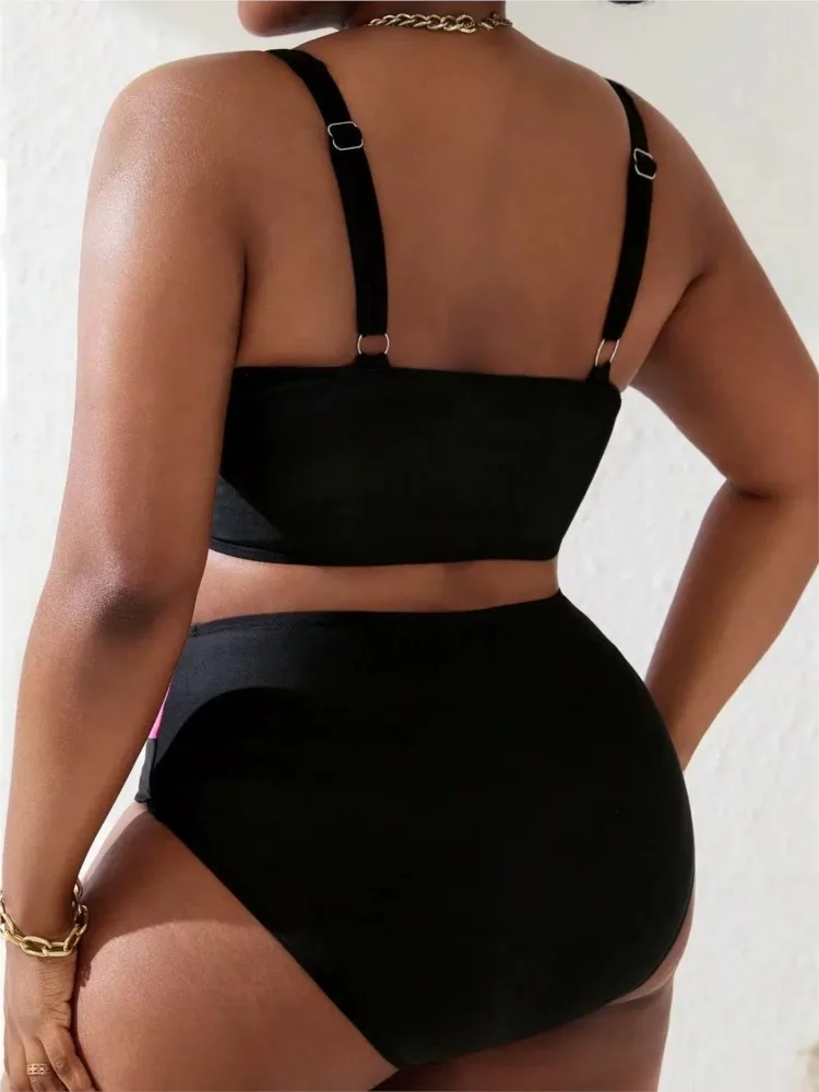 Maillot de Bain Grande Taille Noir Féminin Chic – Image 3