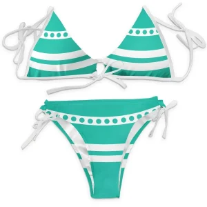 Maillot de bain tanga à lacets haut rembourré