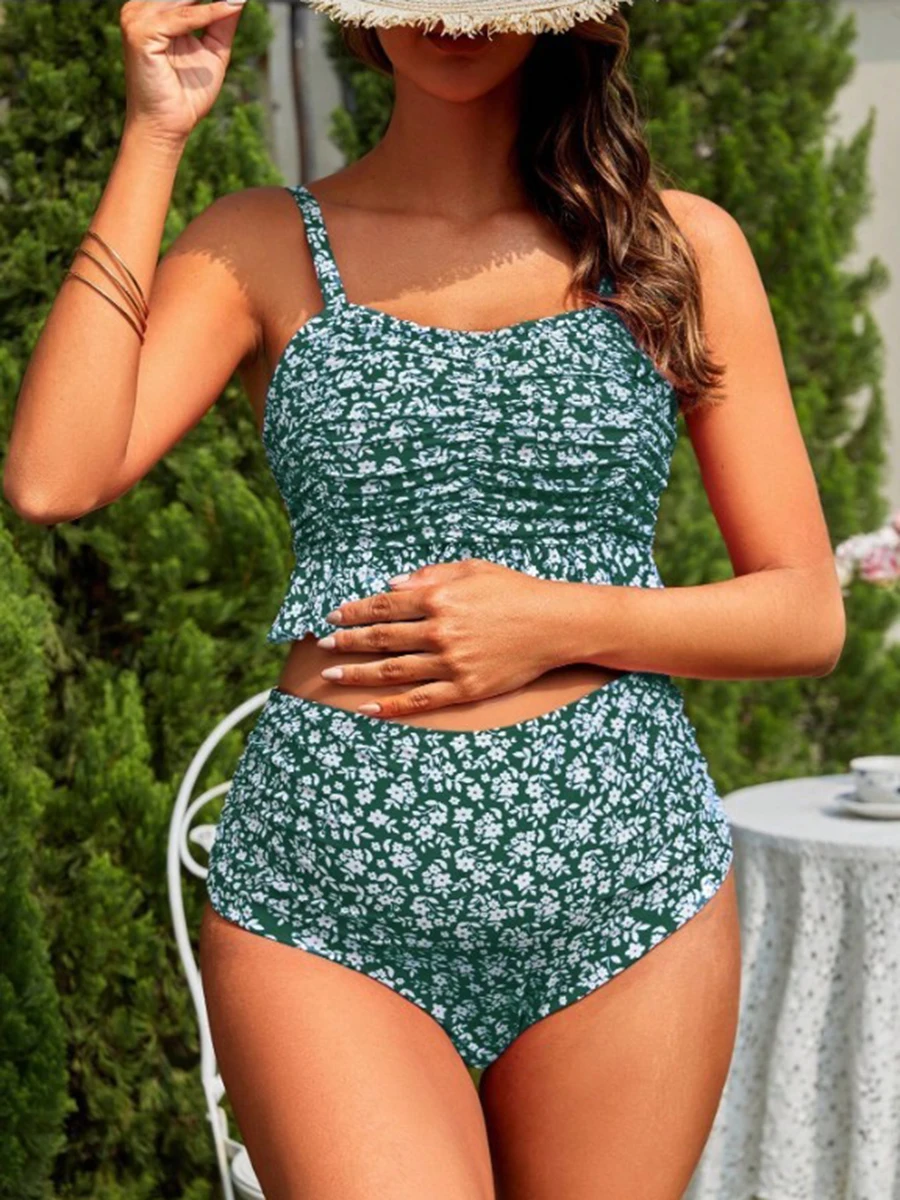 Maillot de Bain Grossesse vert Plage