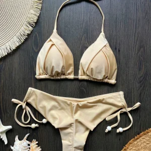 Tanga à lacets maillot de bain 2 pièces chic
