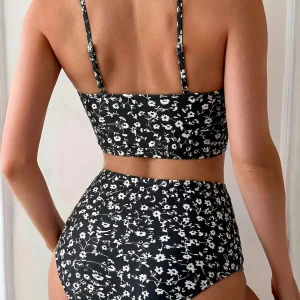 Style maillot Shorty taille haute noir