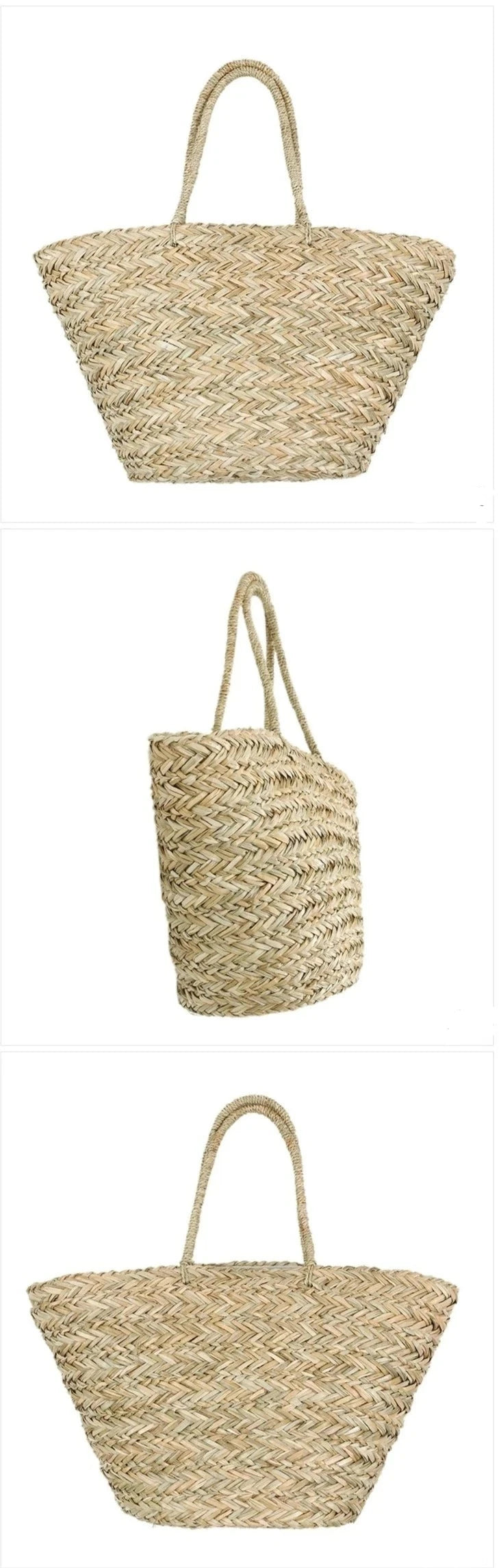 Panier en paille Benoa pour organisation intérieure