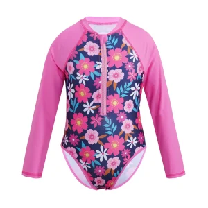 Maillot de Bain Fille UV Rose Florale