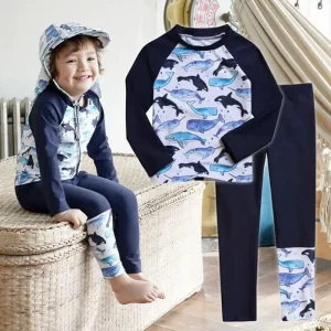 Maillot de Bain Garçon 3 pièces UV Requin
