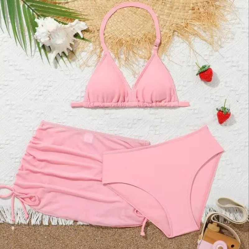 Maillot de bain fille 2 pièces motif tropical coloré