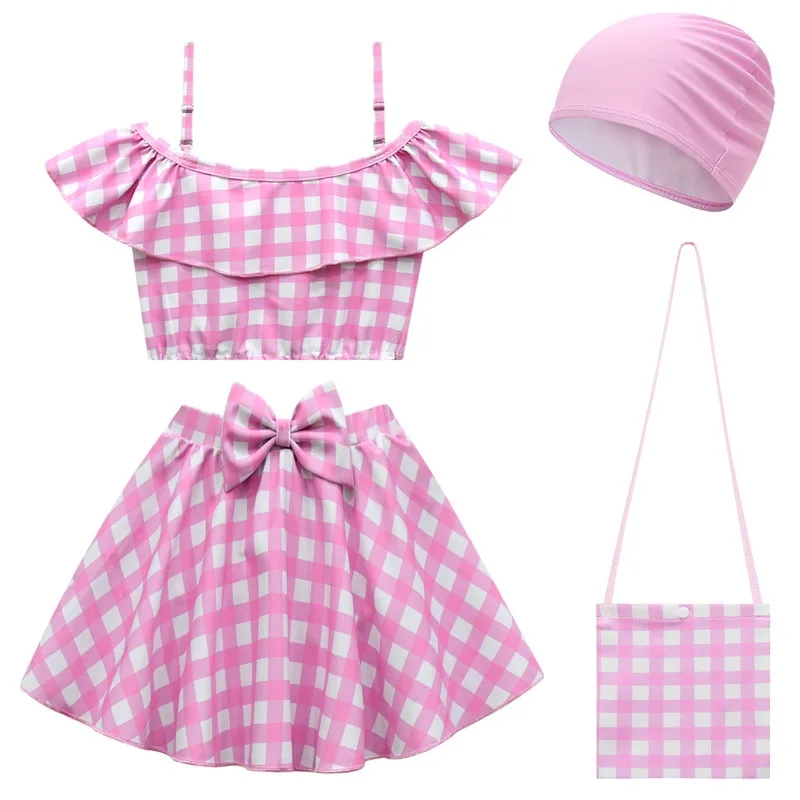 Maillot de bain fille motif tropical couleurs vives