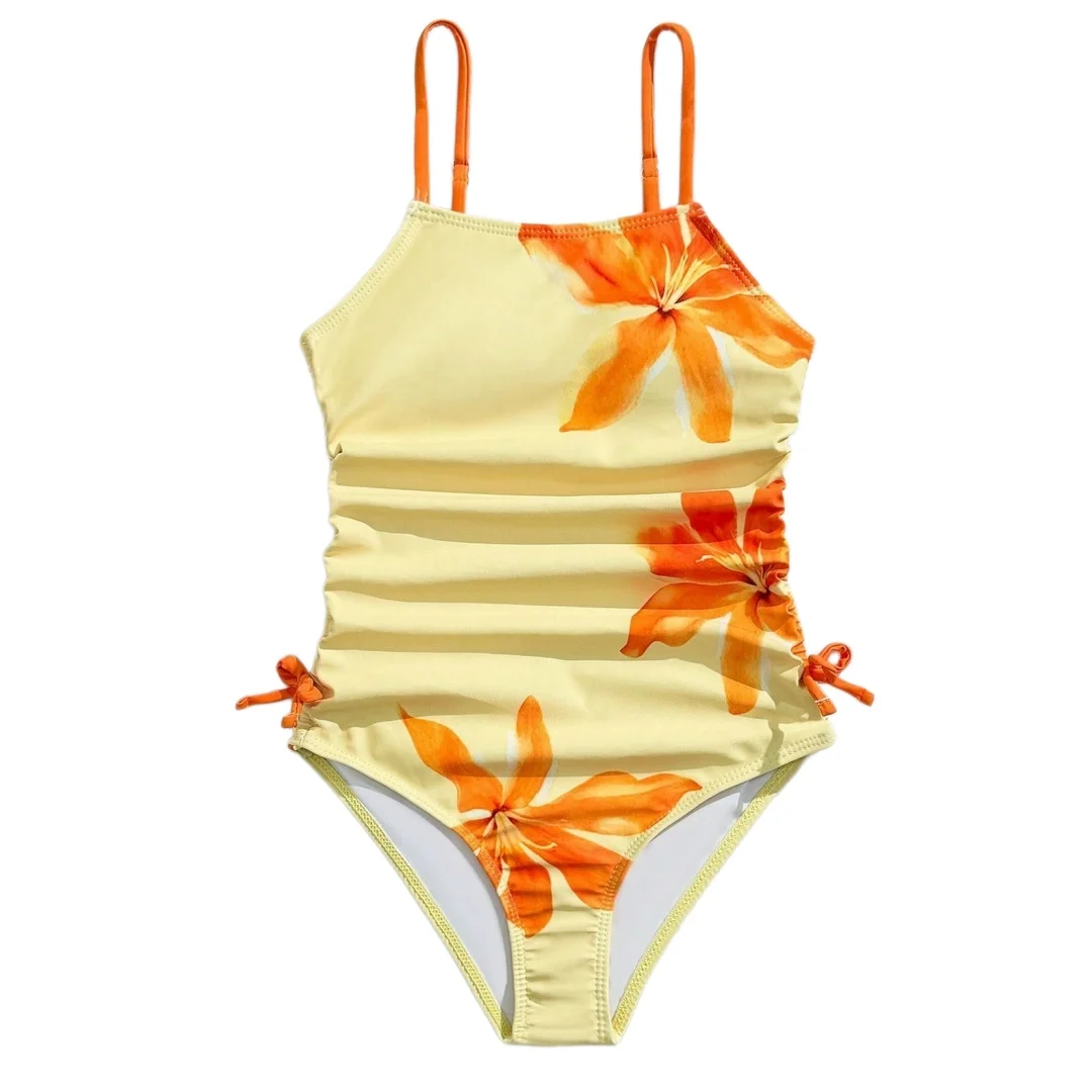 Maillot fille été style floral tendance