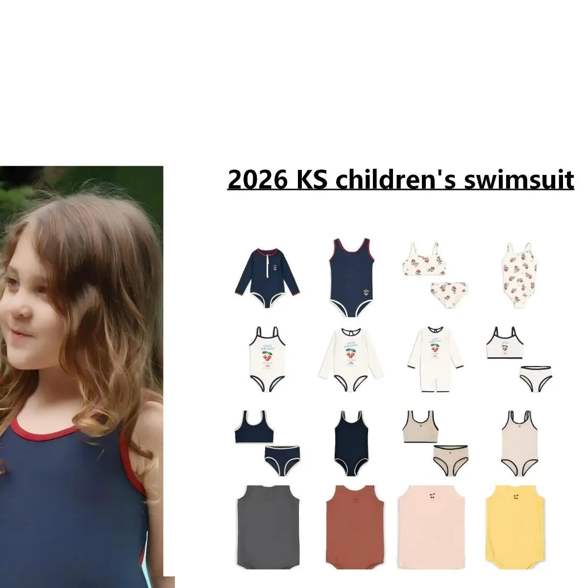 Maillot de Bain Fille blanc Piscine & Plage – Image 2