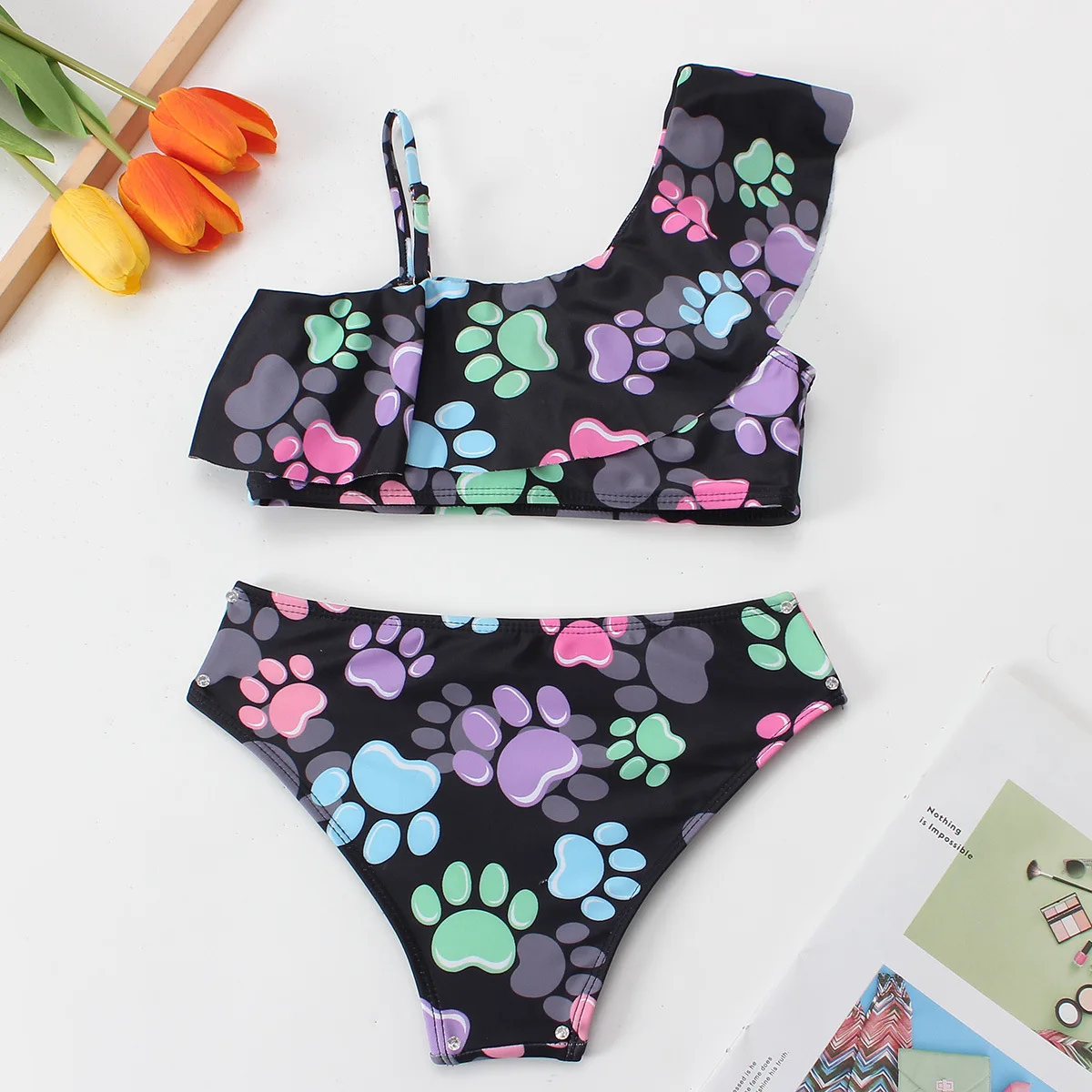 Maillot de Bain Fille Volants Élégance – Image 2