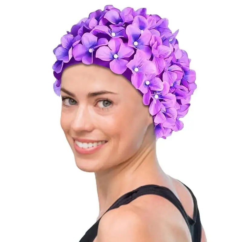Bonnet de Bain Fleur Vintage Rétro – Image 3