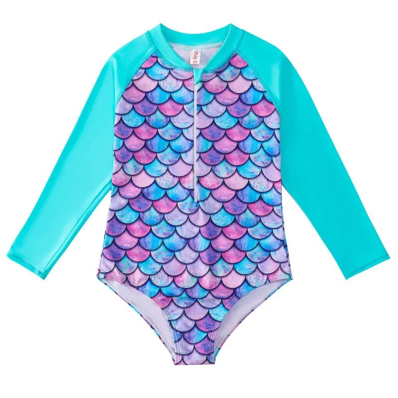 Maillot de Bain Fille Sirène Manches Longues – Image 7