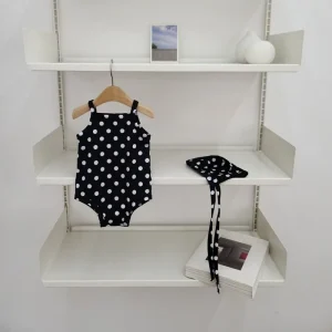 Maillot de Bain Bébé Fille Fleuri avec Chapeau