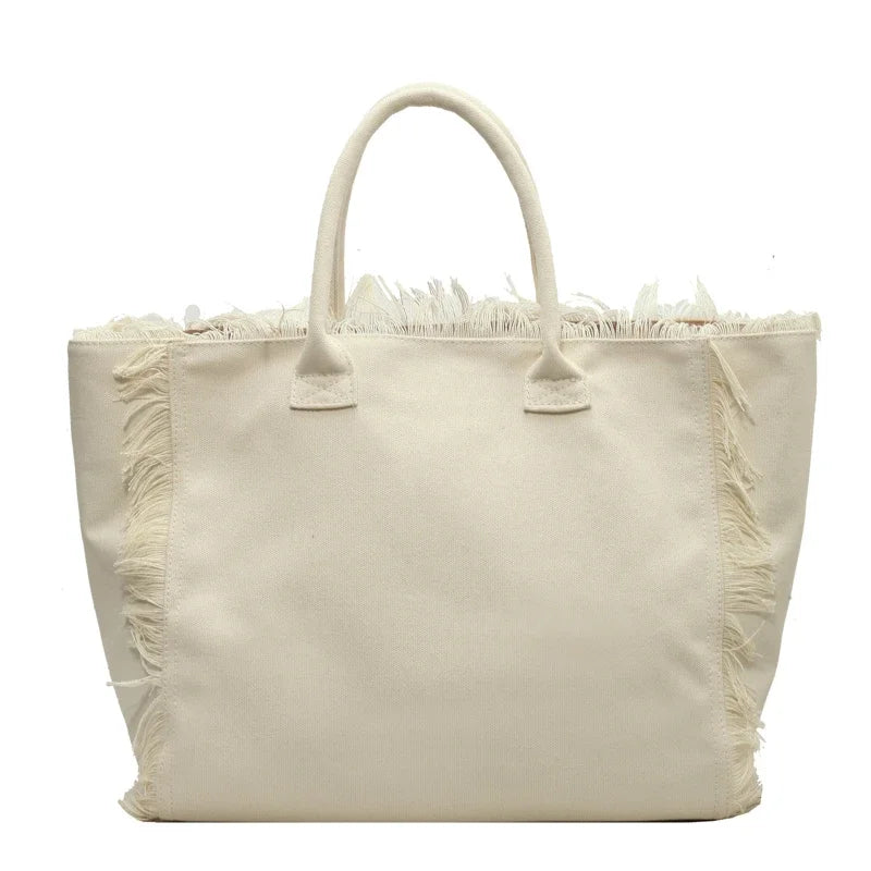 Sac cabas de plage rayé pour voyage d'été