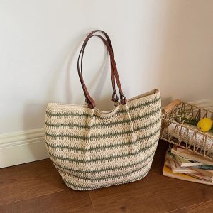 Sac cabas plage Nerina en toile rayée