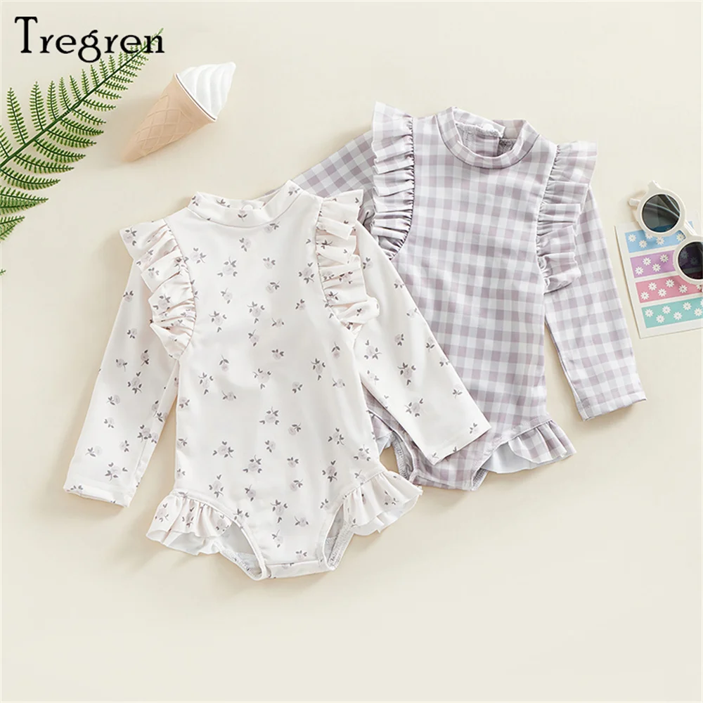 Maillot de bain bébé fille jardin fleuri anti-UV