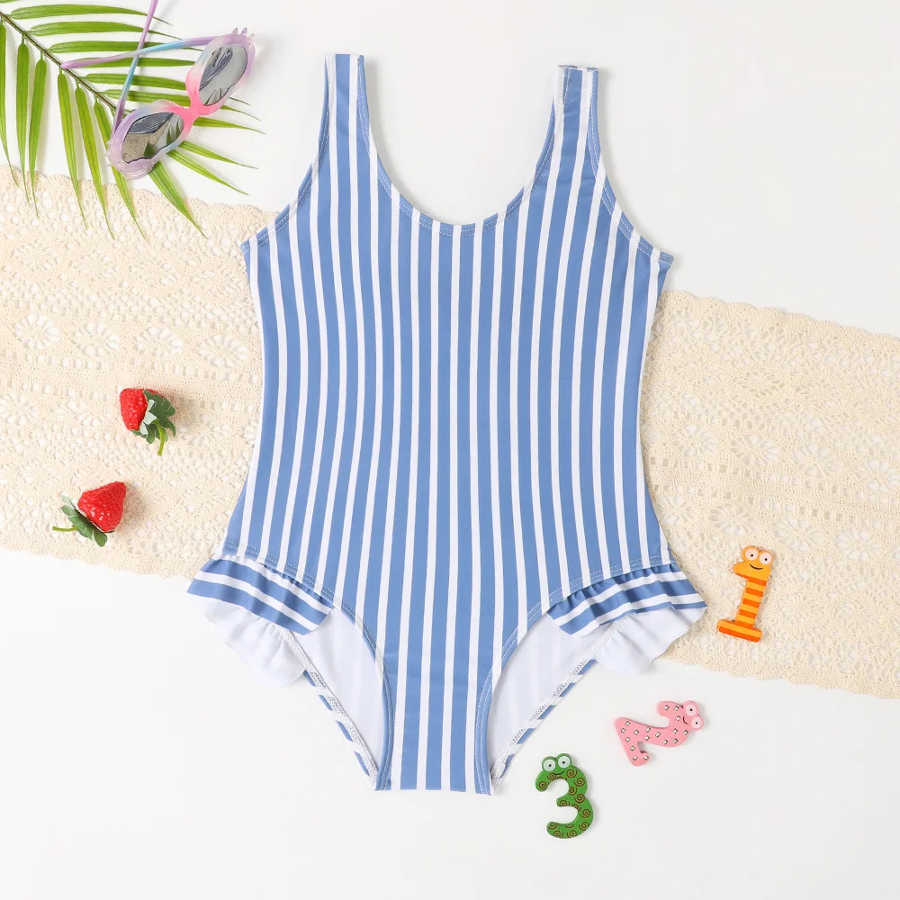 Maillot de Bain Fille Rétro Rayé