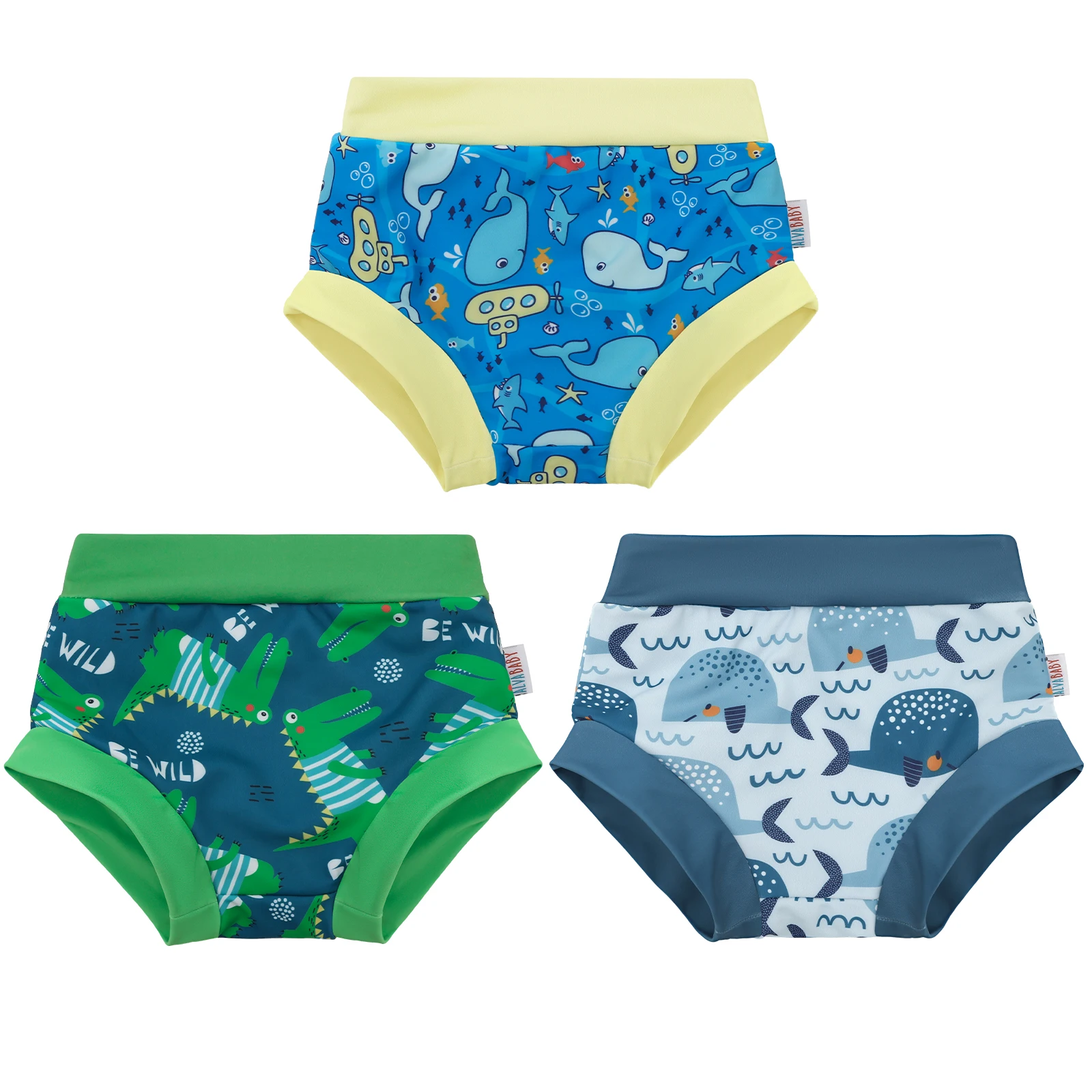 Lot de 3 Maillots de Bain Couche Bébé Réutilisables – Image 8