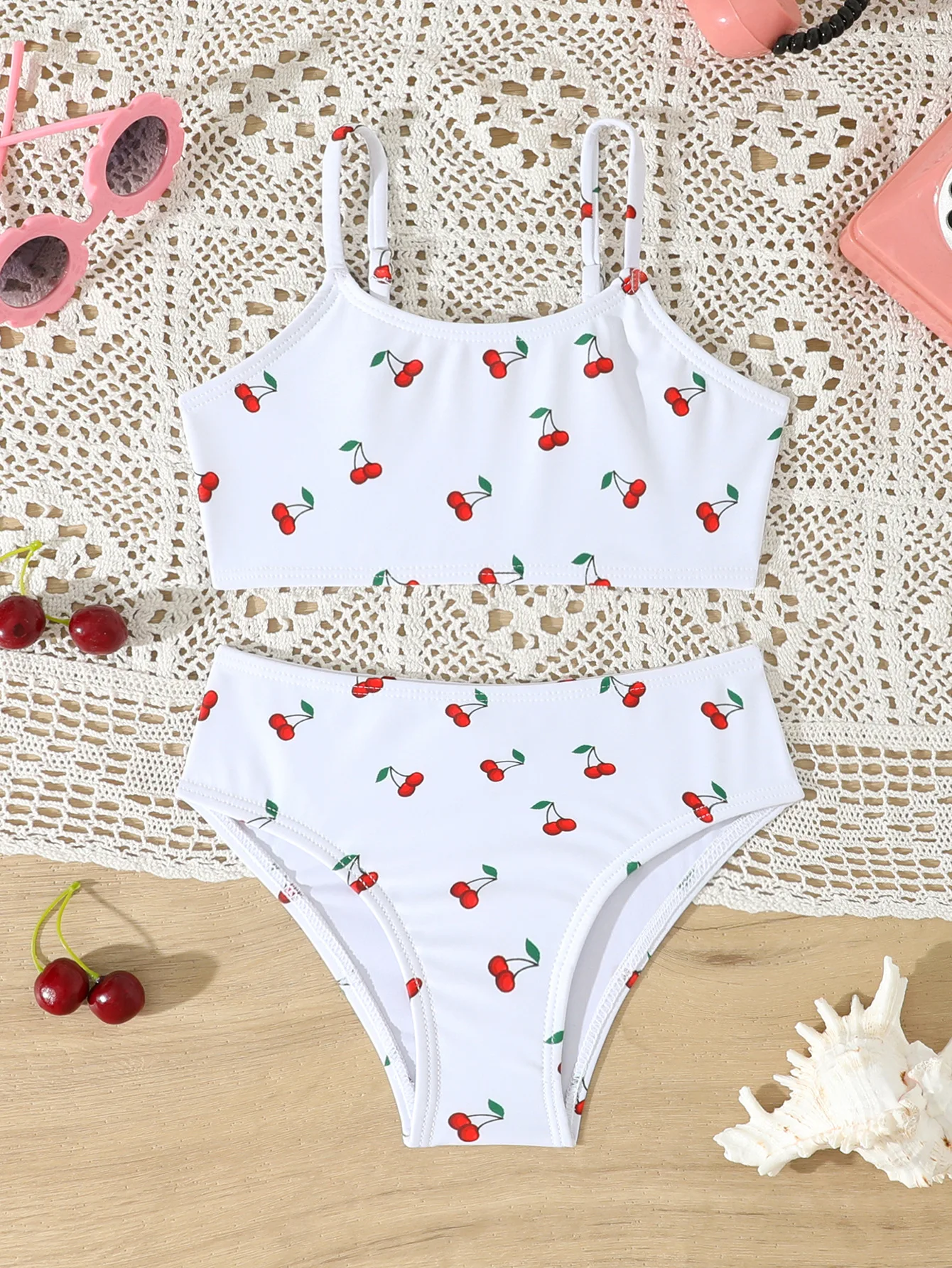 Maillot de Bain Fille 2 Pièces fruits rouges – Image 7