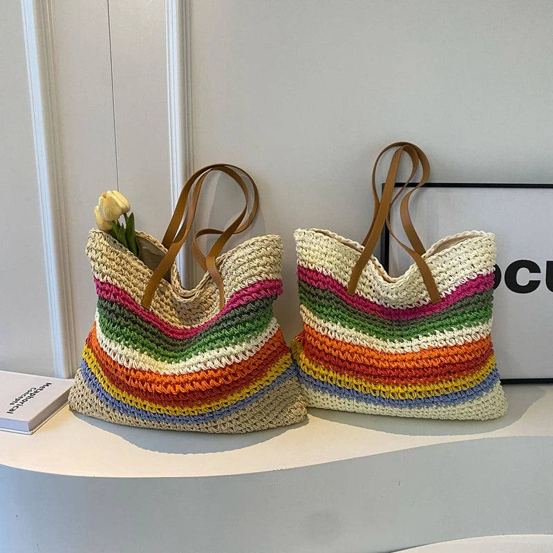 Sac à main cabas Orion en matières naturelles