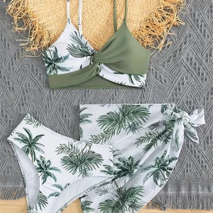 Maillot de Bain Fille 3 Pièces Tropical