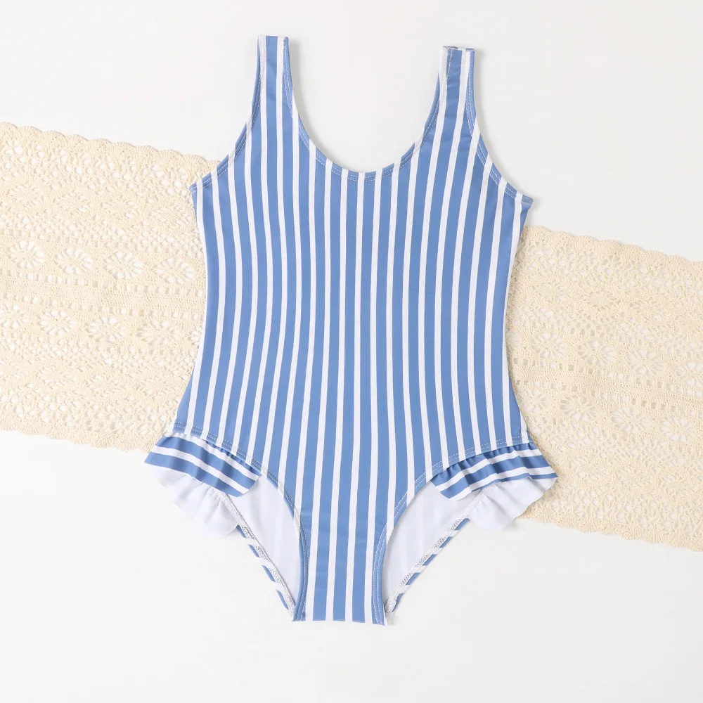 Maillot de Bain Fille Rétro Rayé – Image 2
