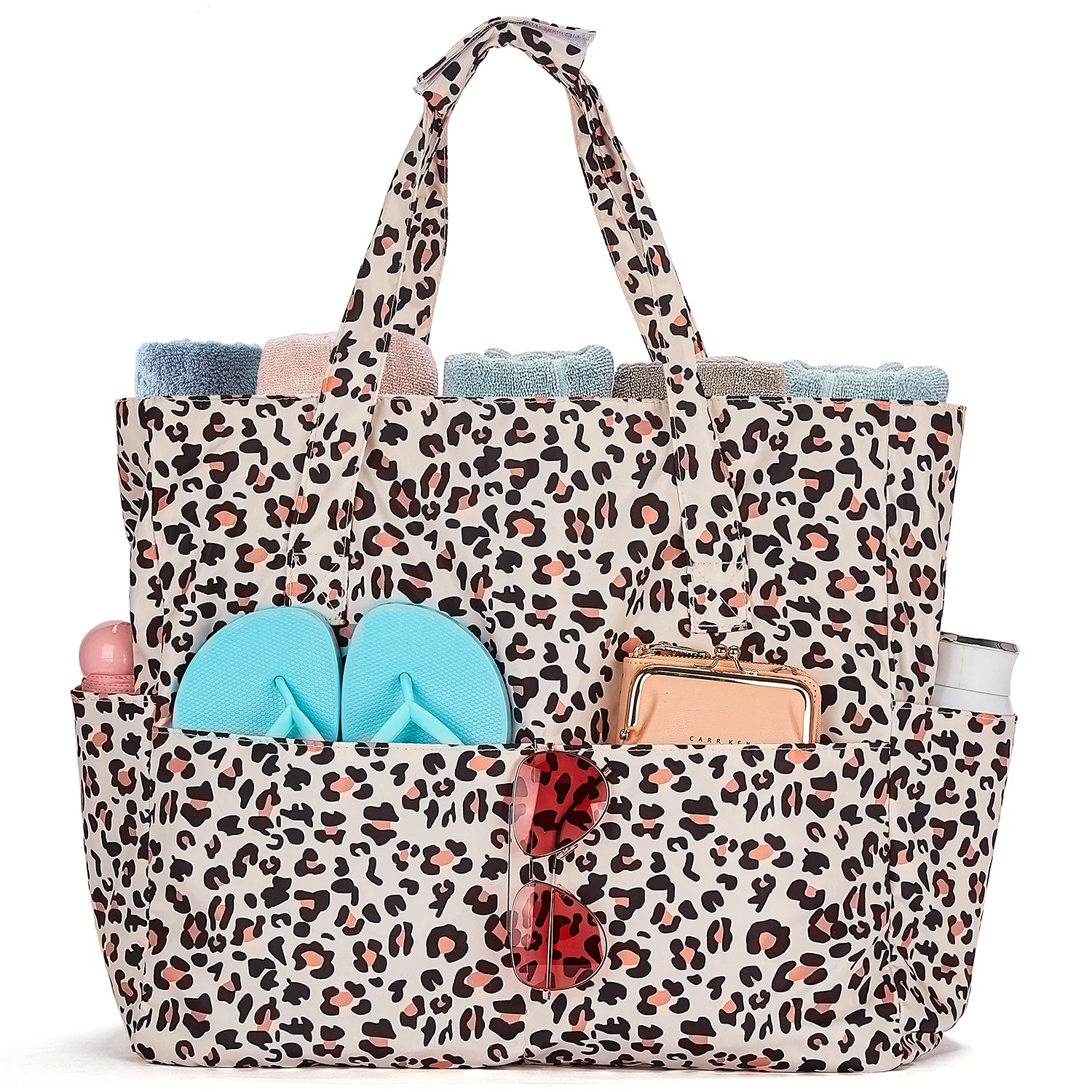 Sac de plage femme XXL Tirza en toile avec anses longues