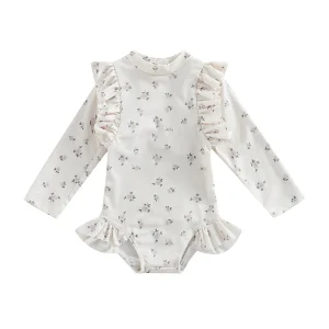 Maillot de bain floral bébé fille protection solaire