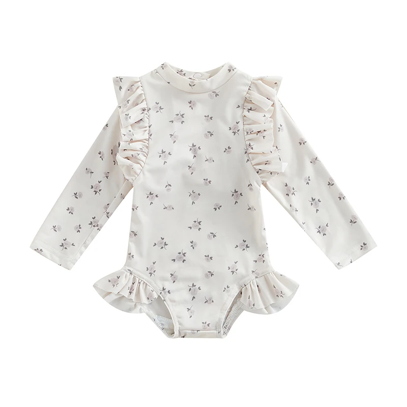 Maillot de bain floral bébé fille protection solaire