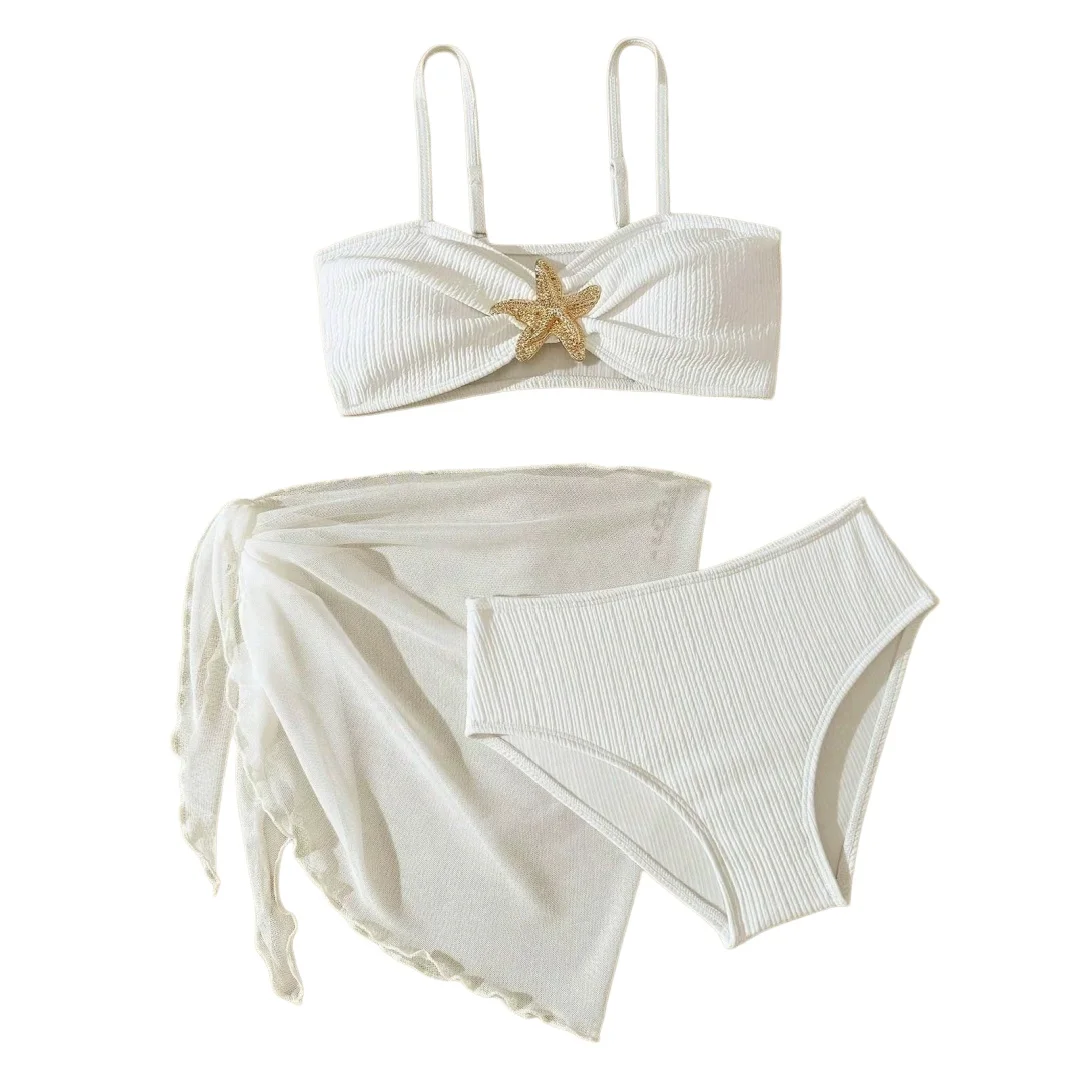 Maillot de Bain Fille étoile Blanche – Image 6