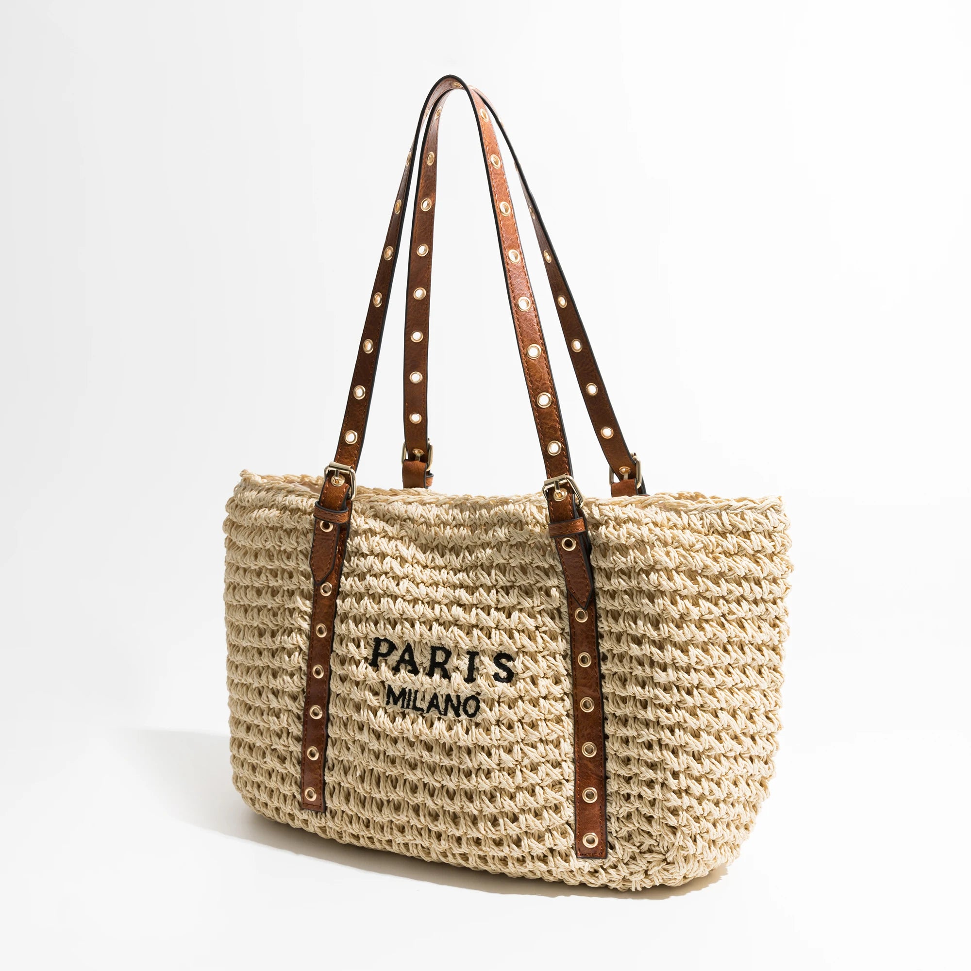 Sac Brume avec poignées en cuir pour sorties estivales