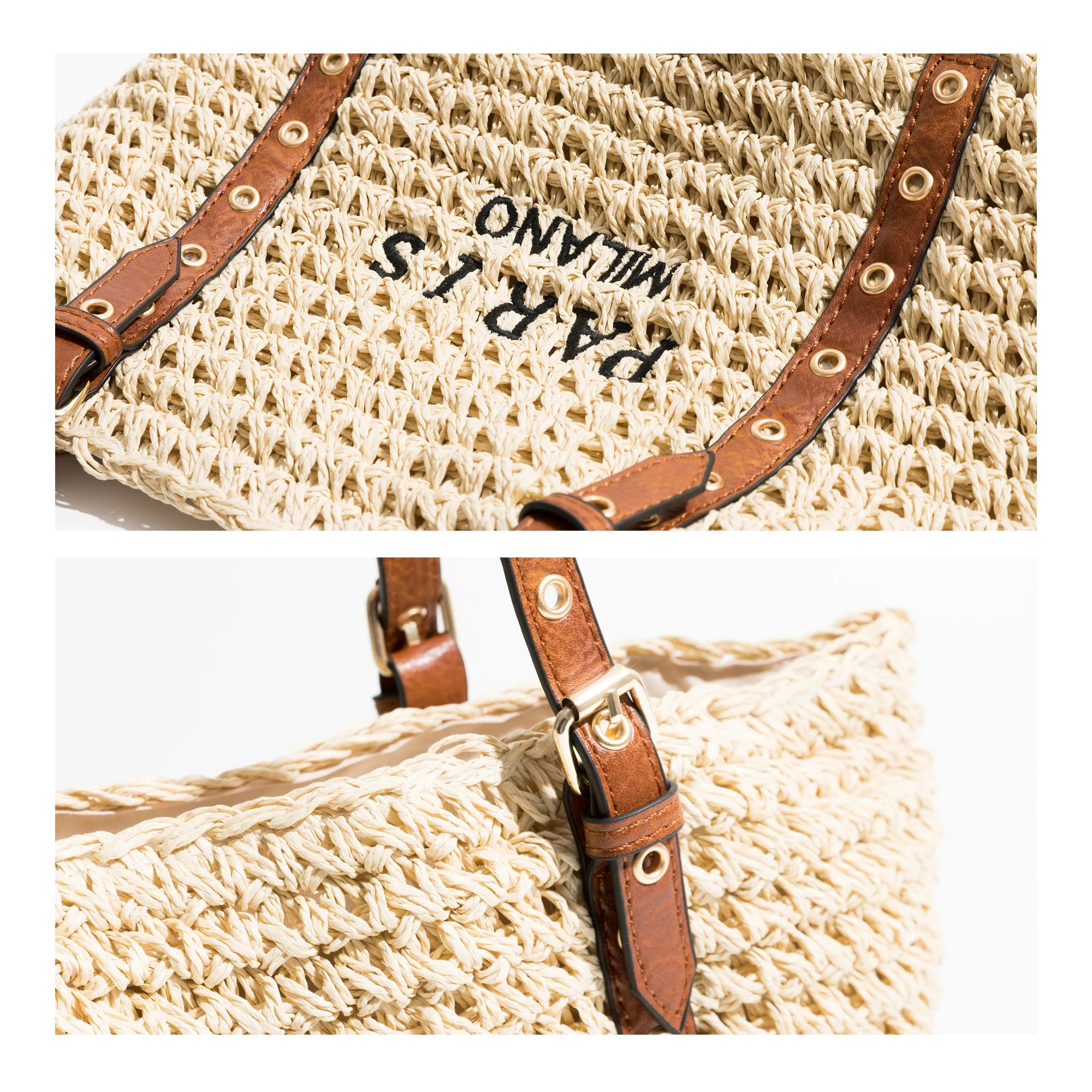 Accessoire de plage chic sac Brume présenté sur sable