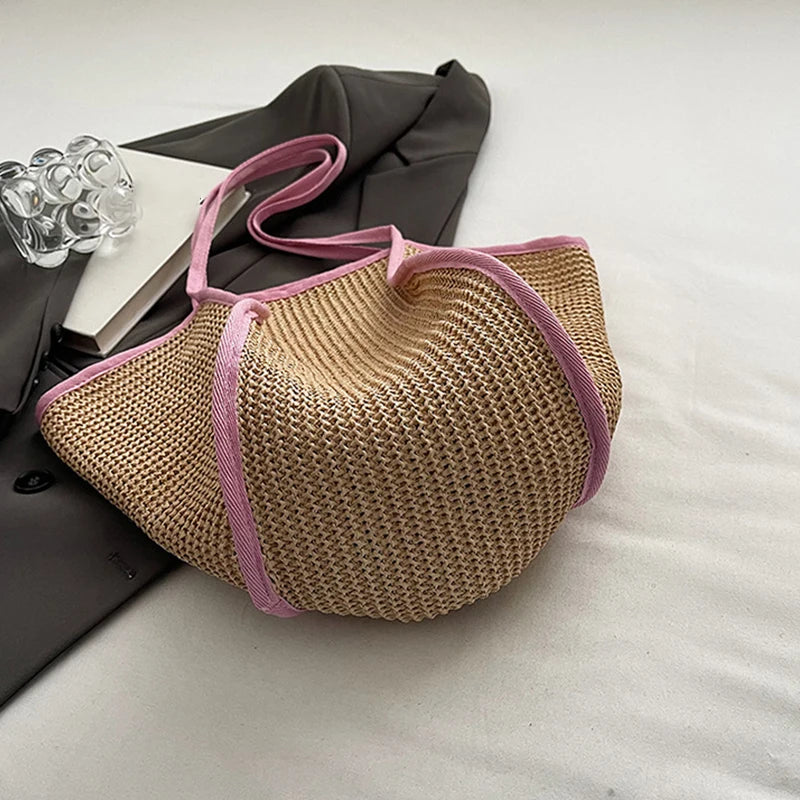 Sac à main paille tendance plage