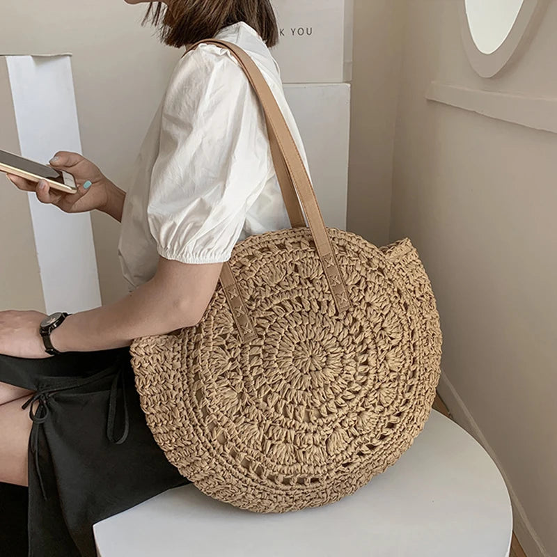 Sac de plage Astraea avec motif tissé artisanal