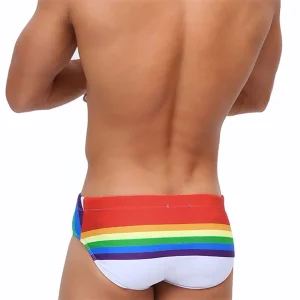 Slip de bain homme avec motif arc-en-ciel