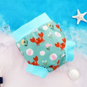 Maillot de Bain Couche Bébé Anti-Fuite Réutilisable