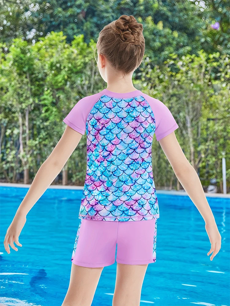Maillot de Bain Fille 2 Pièces Sirène Shorty – Image 3
