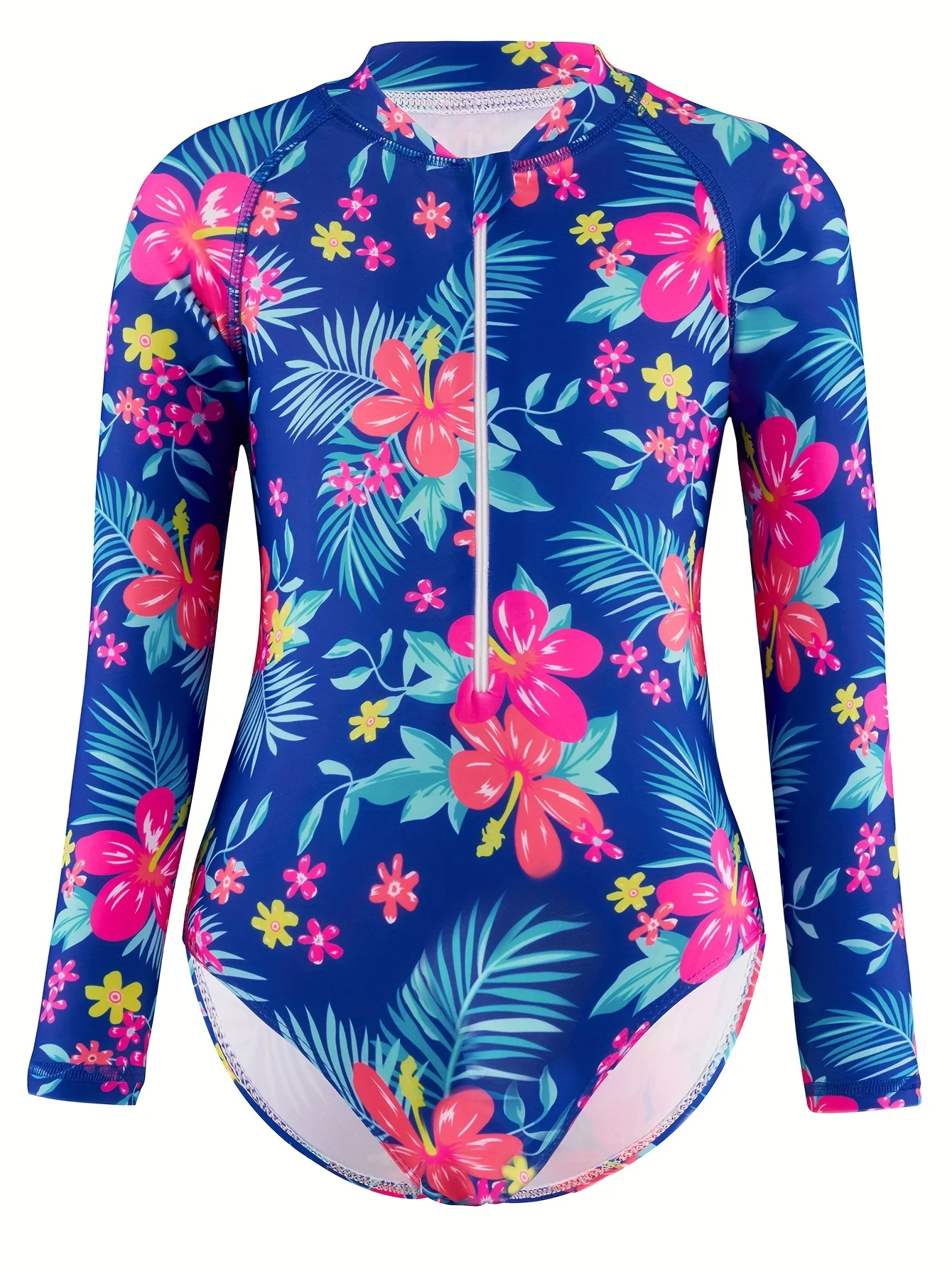 Maillot de Bain Fille fleuri Manches Longues UV – Image 3