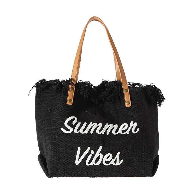 sac de plage féminin avec poche intérieure