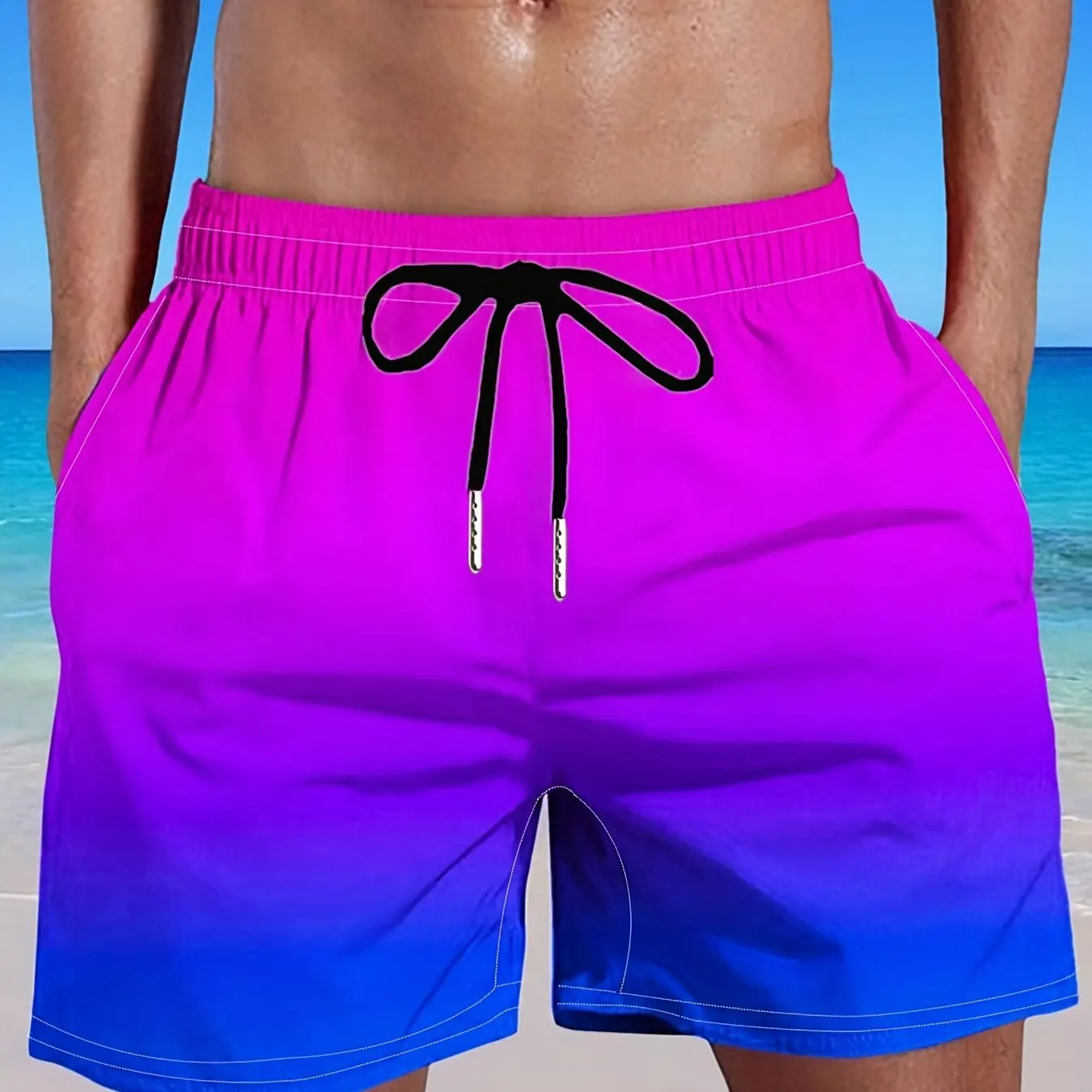 Short de bain homme Sunset Paradise coloré et tendance