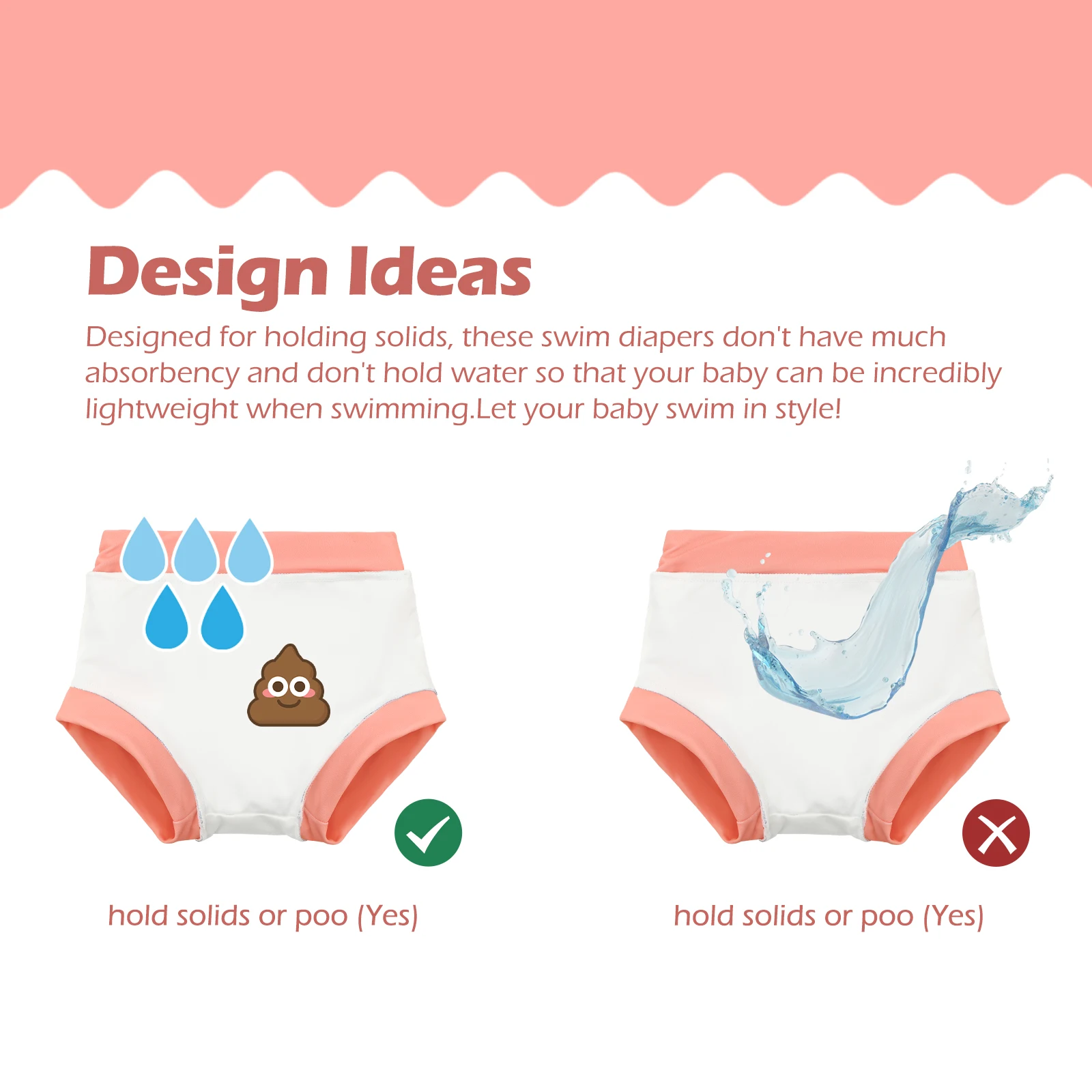 Lot de 3 Maillots de Bain Couche Bébé Réutilisables – Image 6