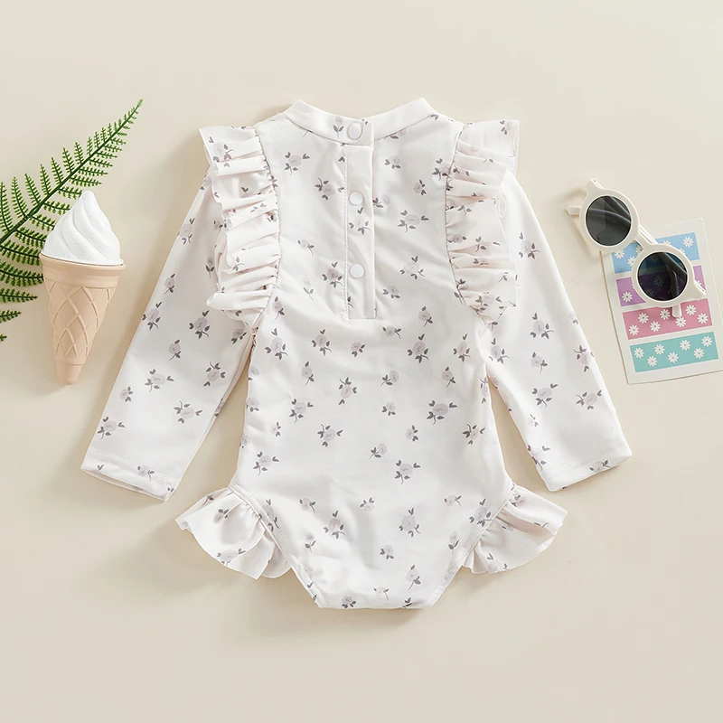 Maillot de Bain Bébé Fille Anti-UV Jardin Fleuri – Image 5