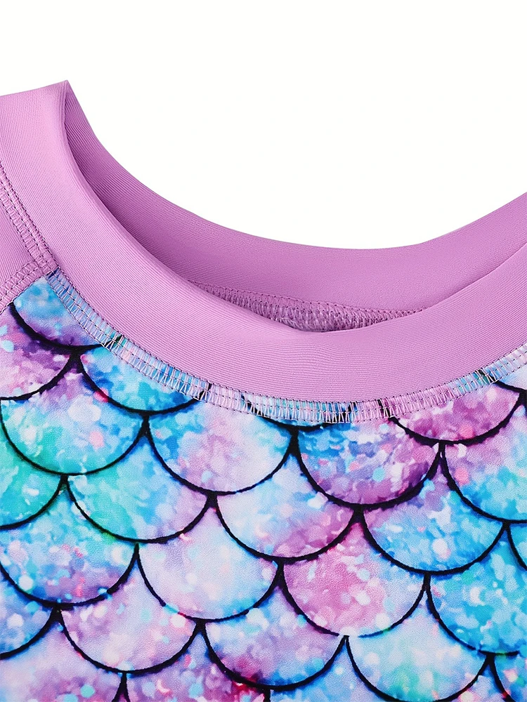 Maillot de Bain Fille 2 Pièces Sirène Shorty – Image 4