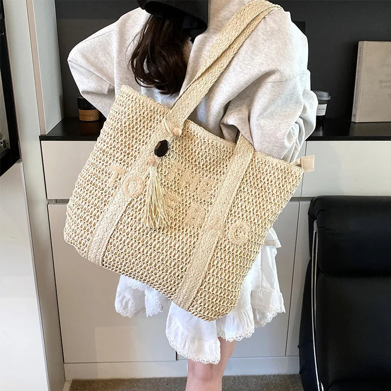 Sac Anja en paille tressée femme