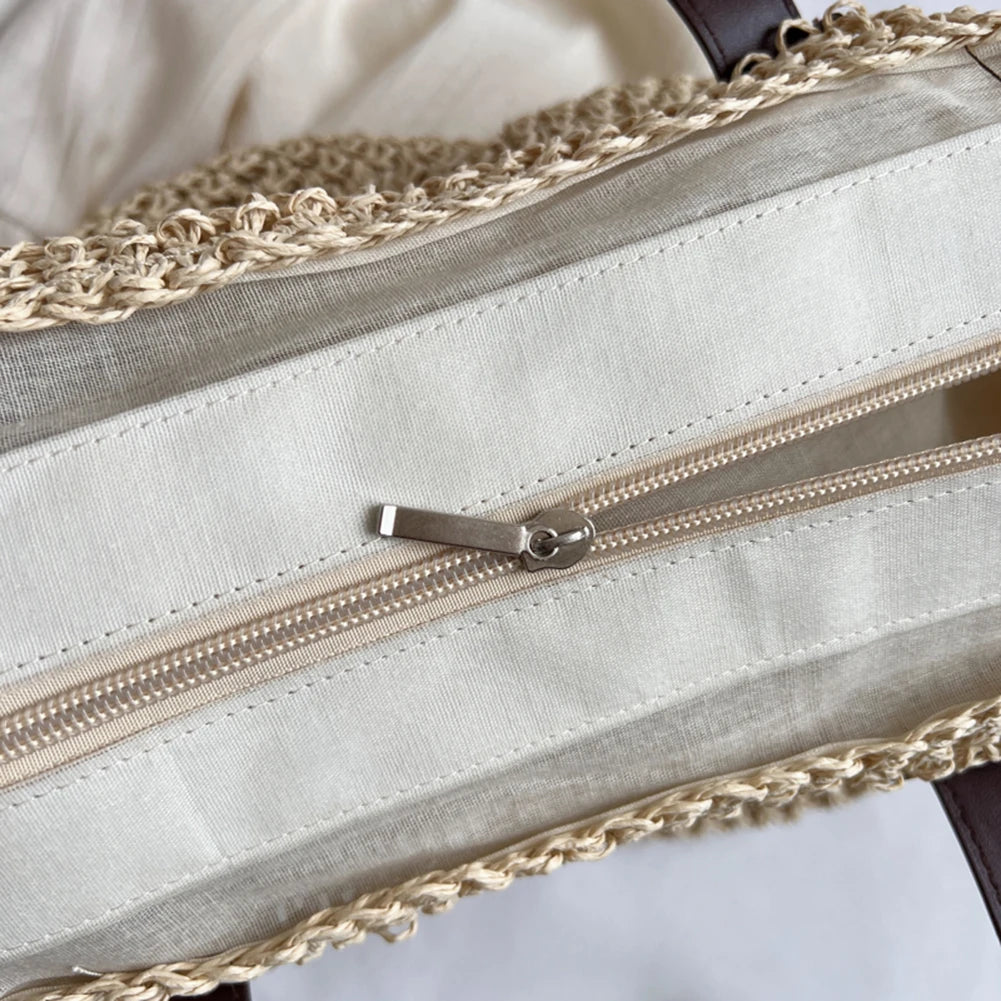 Sac à main d'été en paille pour la plage