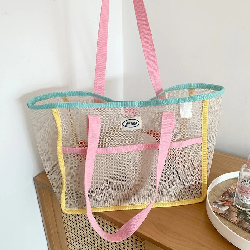 Grand sac de plage Flor coloré à motifs