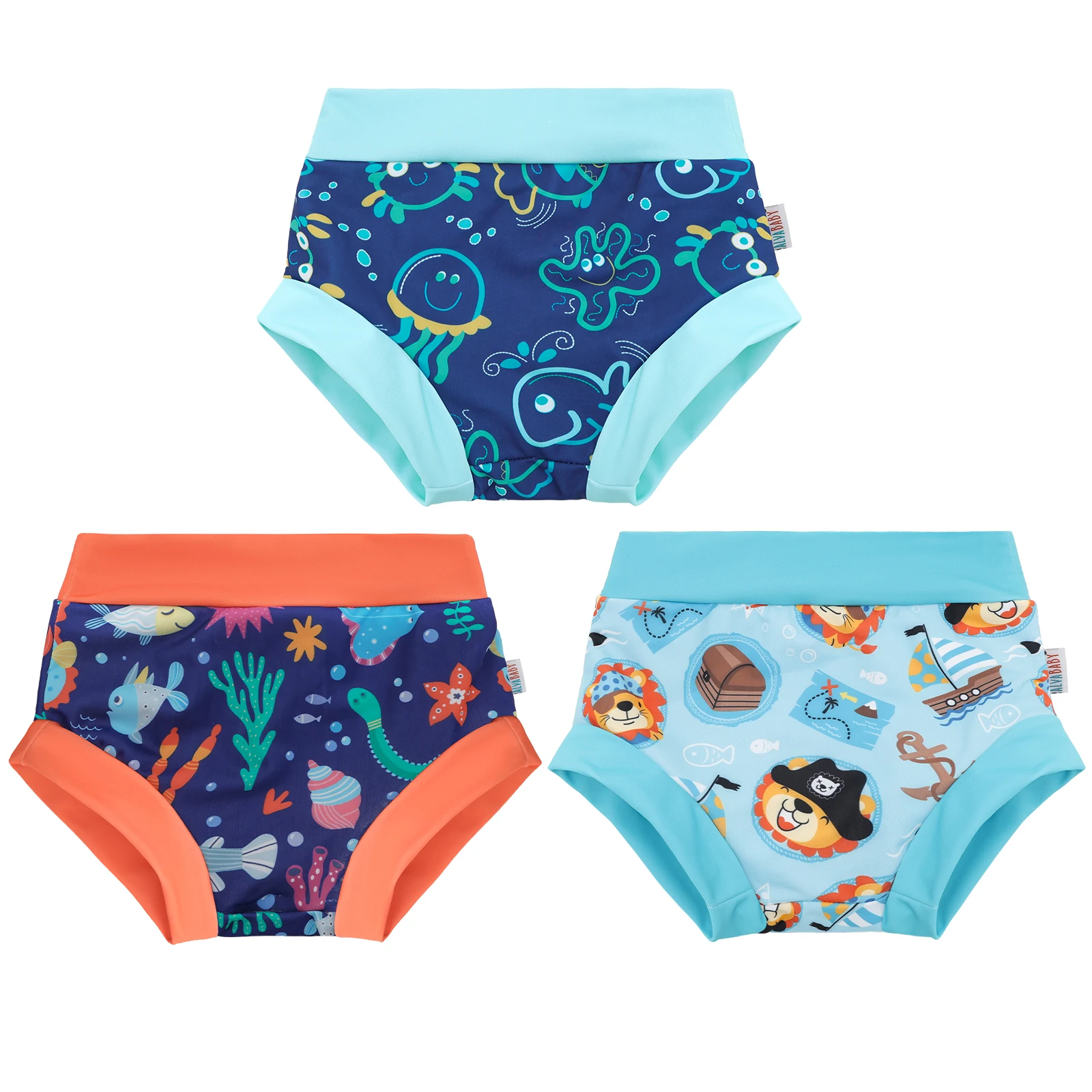 Lot de 3 Maillots de Bain Couche Bébé Réutilisables – Image 7