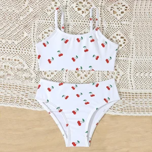 Maillot de Bain Fille 2 Pièces fruits rouges