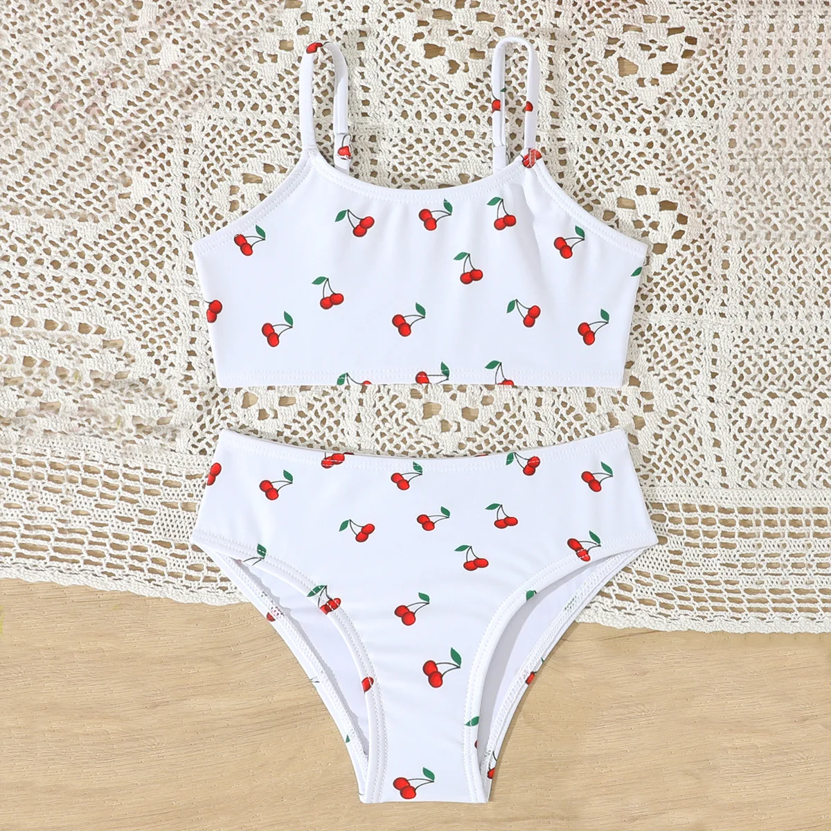 Maillot de Bain Fille 2 Pièces fruits rouges